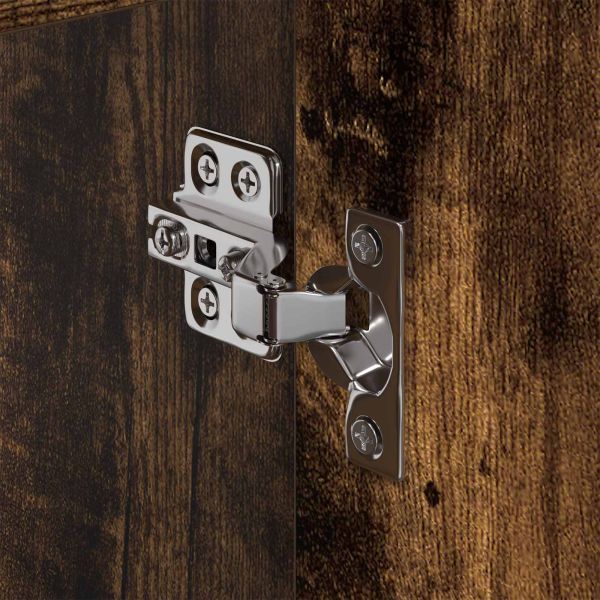 Шкаф за баня с врата Димящ дъб 90 x 30 x 60 cm Инженерно дърво