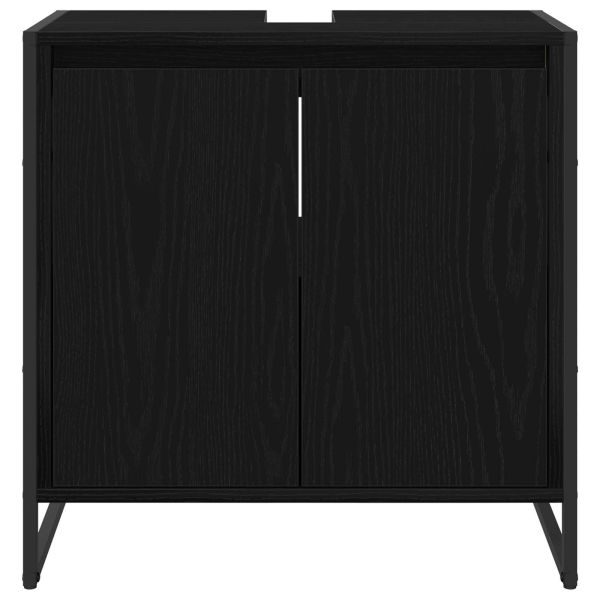 Шкаф за баня с врата Черния дъб 60 x 30 x 60 cm Инженерно дърво