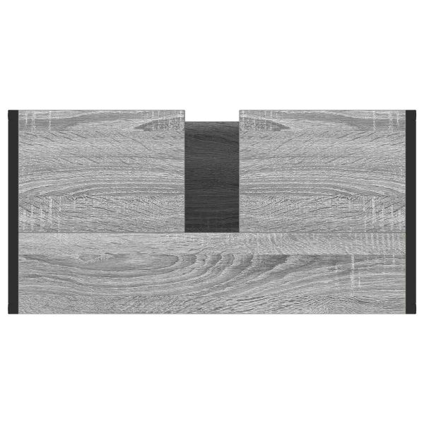 Шкаф за баня с врата Сив Сонома 60 x 30 x 60 cm Инженерно дърво