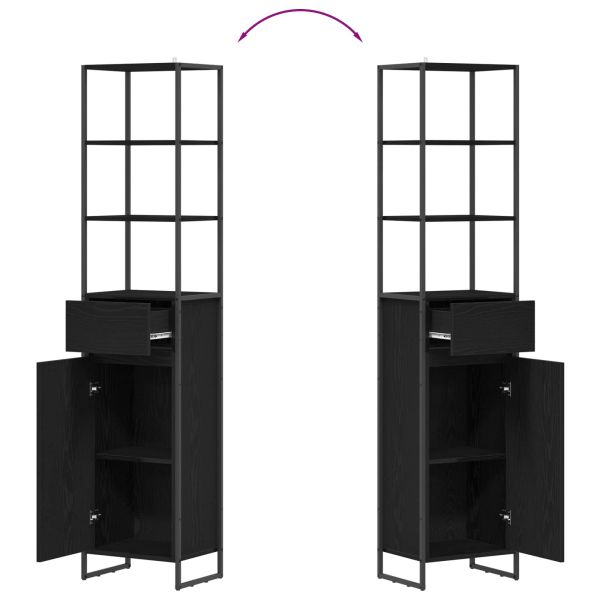 Шкаф за баня Черния дъб 40 x 30 x 180 см Инженерно дърво