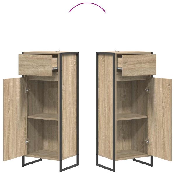 Шкаф за баня с чекмедже Сонома 40 x 30 x 100 см Инженерно дърво