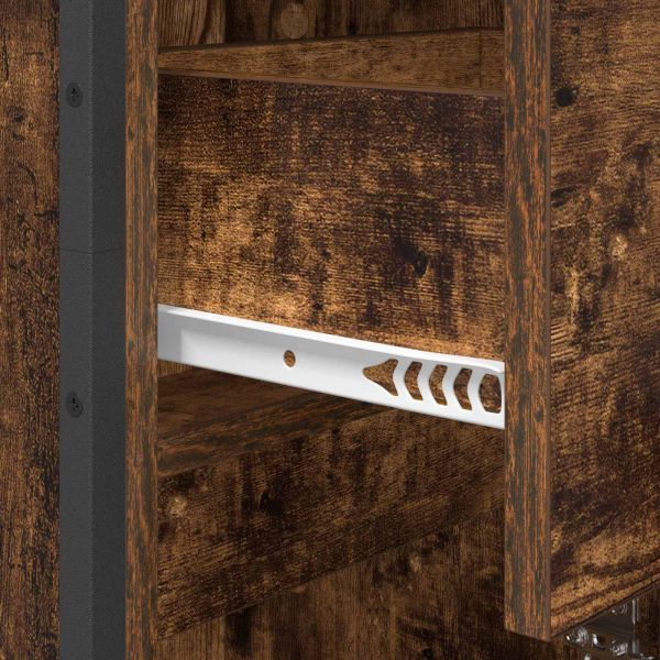 Шкаф за баня с врата Димящ дъб 40 x 30 x 100 см Инженерно дърво