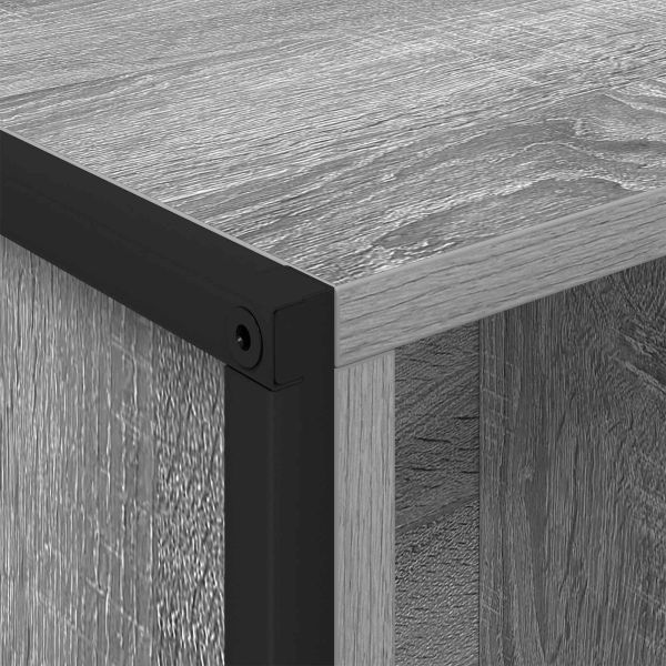 Шкаф за книги Сив Сонома 99.5 x 30 x 108.5 см Инженерно дърво