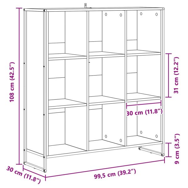 Шкаф за книги Старо дърво 99.5 x 30 x 108.5 см Инженерно дърво