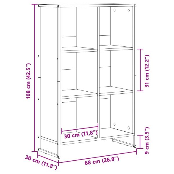 Шкаф за книги Старо дърво 99.5 x 30 x 108.5 см Инженерно дърво