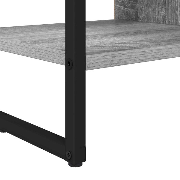 Страничен шкаф Сив Сонома 96.5 x 30 x 75 см Инженерно дърво