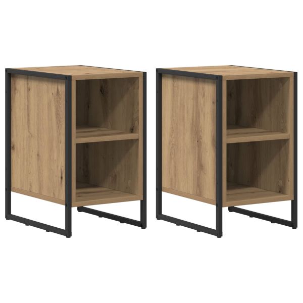 Нощно шкафче 2 pcs Дъб Артизан 39.5 x 30 x 50 см