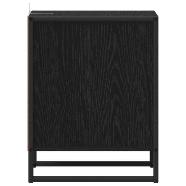 Нощно шкафче 2 pcs Черния дъб 39,5 x 30 x 50 см Инженерно дърво