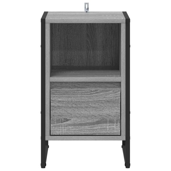 Нощно шкафче 2 pcs Сив Сонома 39,5 x 30 x 50 см Инженерно дърво