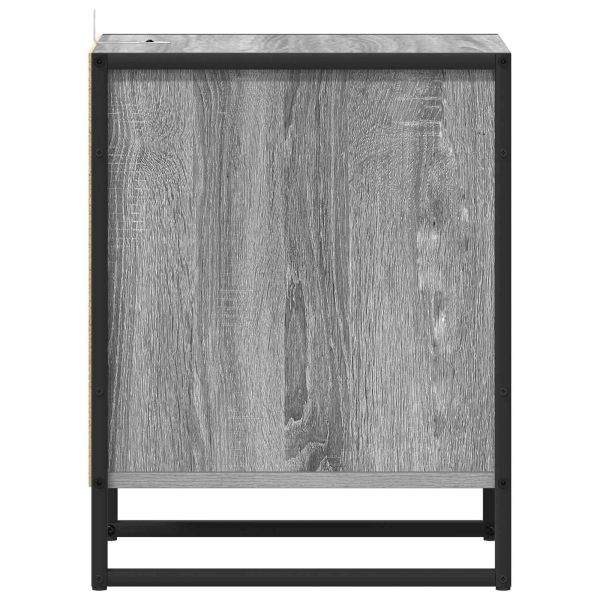 Нощно шкафче 2 pcs Сив Сонома 39,5 x 30 x 50 см Инженерно дърво
