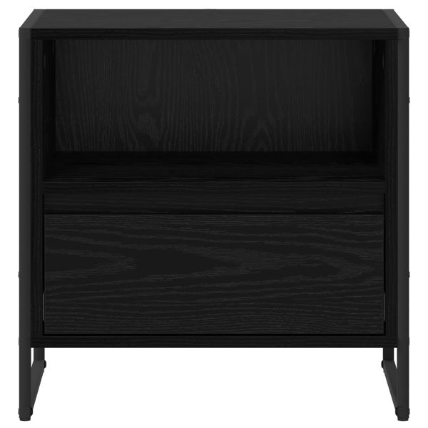 Нощно шкафче 2 pcs Черния дъб 50 x 39,5 x 50 см Инженерно дърво