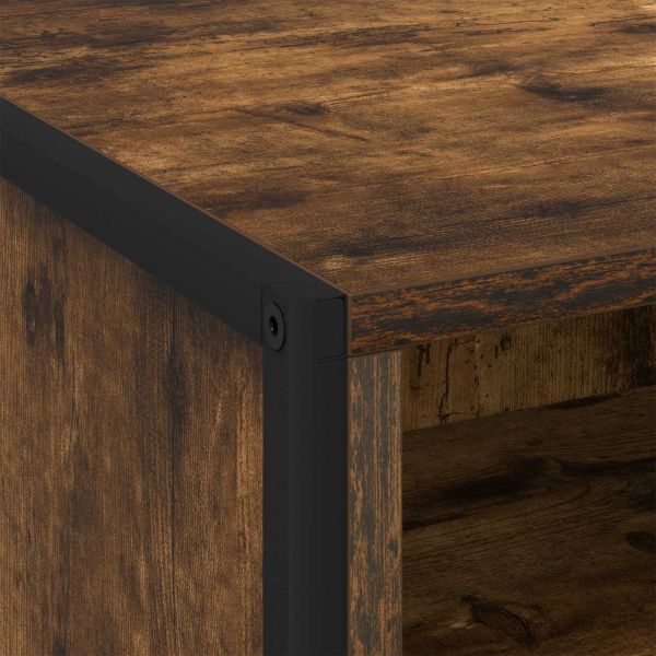 Нощно шкафче 2 pcs Димящ дъб 50 x 39,5 x 50 см Инженерно дърво