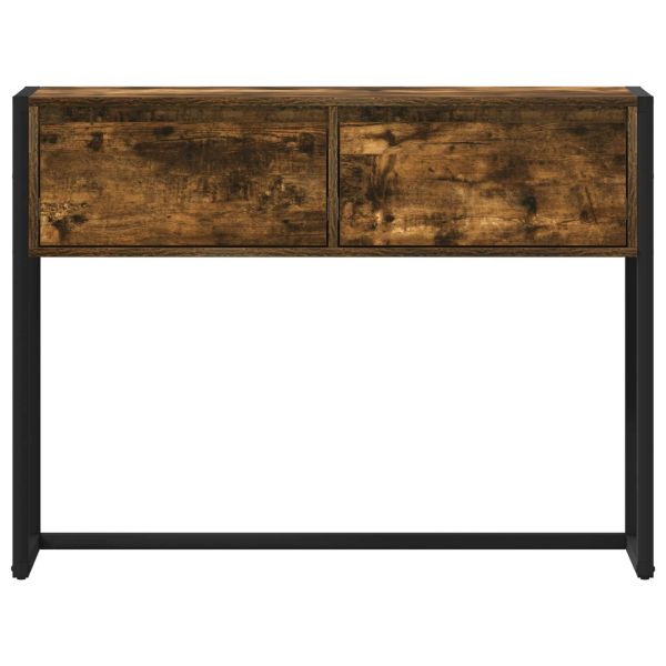 Крайна масичка Димящ дъб 100 x 36 x 75 см Инженерно дърво