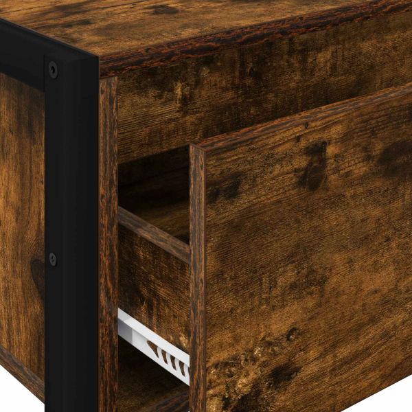 Крайна масичка Димящ дъб 100 x 36 x 75 см Инженерно дърво