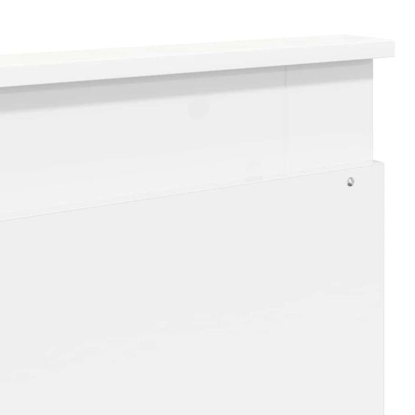 Облегалка за глава с таблото Бяло 200 cm Инженерно дърво