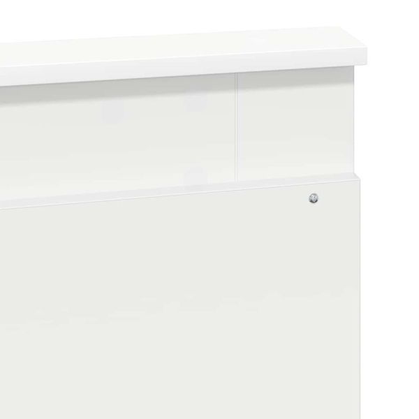 Облегалка за глава с таблото Бяло 120 cm Инженерно дърво