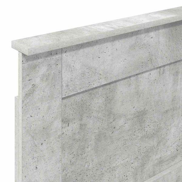 Облегалка за глава Циментено сиво 80 cm Инженерно дърво