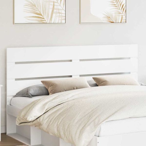 Облегалка за глава с таблото Бяло 160 cm Инженерно дърво