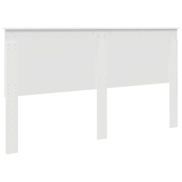 Облегалка за глава с таблото Бяло 200 cm Инженерно дърво