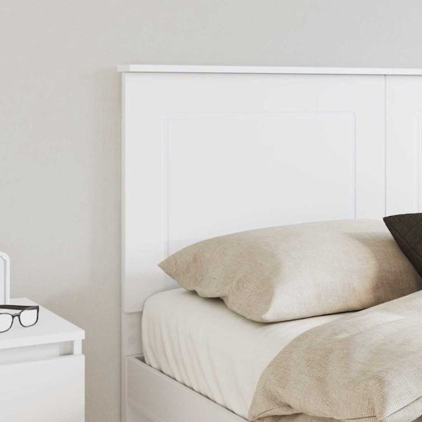 Облегалка за глава с таблото Бяло 135 cm Инженерно дърво