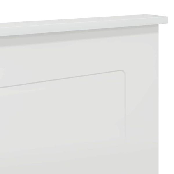 Облегалка за глава Гланцово бяло 135 cm Инженерно дърво