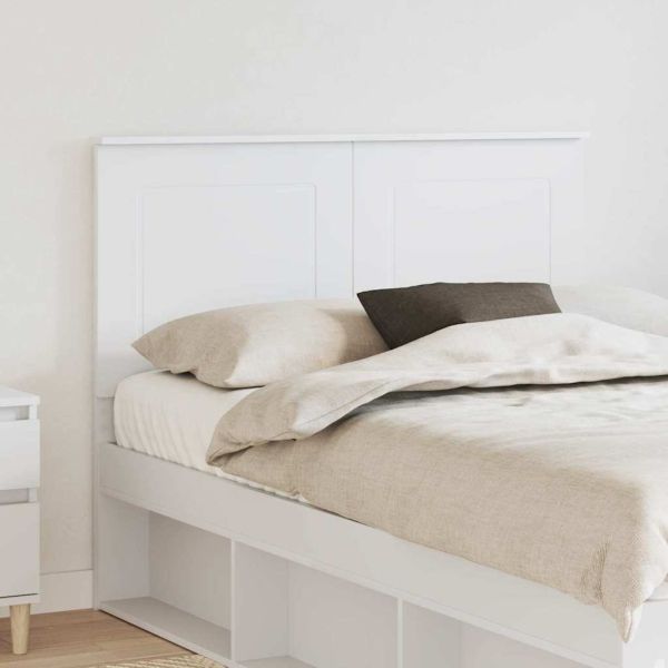 Облегалка за глава с таблото Бяло 120 cm Инженерно дърво