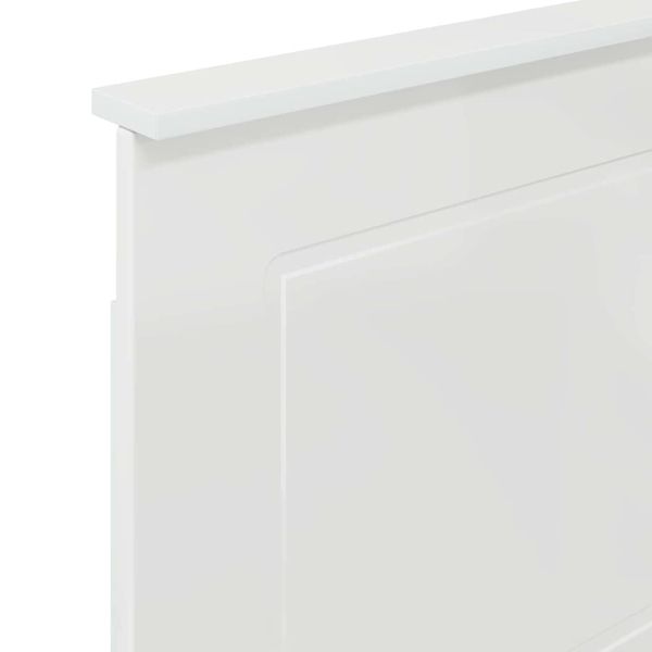 Облегалка за глава Гланцово бяло 80 cm Инженерно дърво