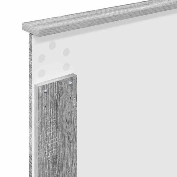 Облегалка за глава с таблото Сив Сонома 80 cm Инженерно дърво