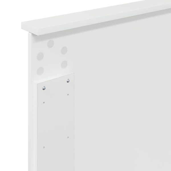 Облегалка за глава Гланцово бяло 75 cm Инженерно дърво