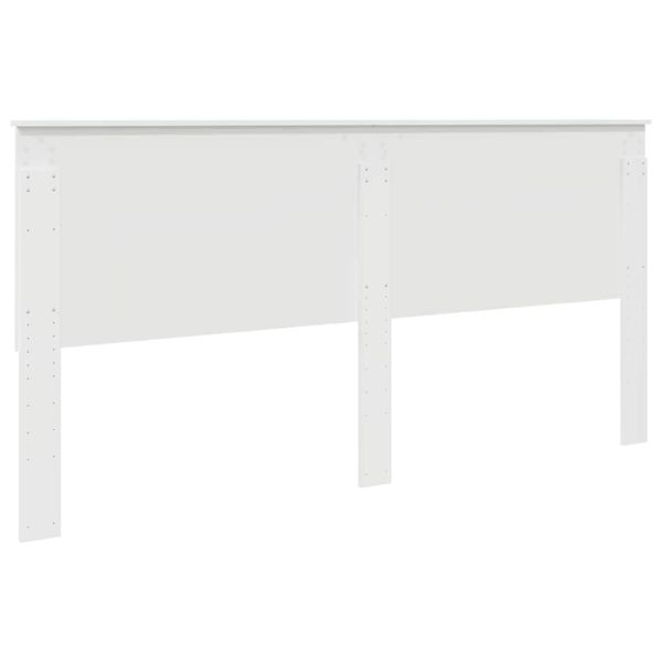 Облегалка за глава с таблото Гланц бяло 200 cm Инженерно дърво