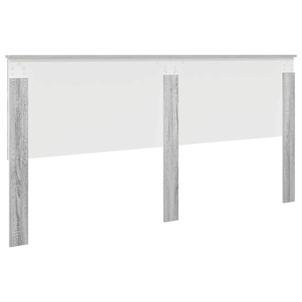 Облегалка за глава с таблото Сив Сонома 200 cm Инженерно дърво