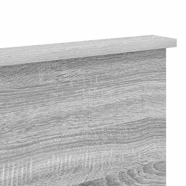 Облегалка за глава с таблото Сив Сонома 200 cm Инженерно дърво