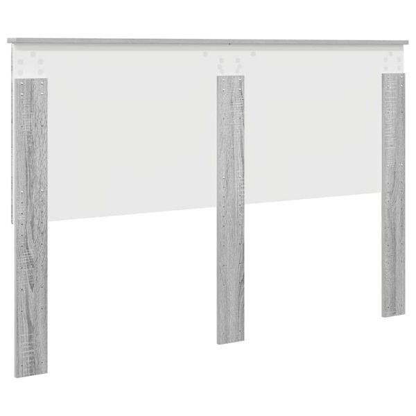 Облегалка за глава с таблото Сив Сонома 150 cm Инженерно дърво