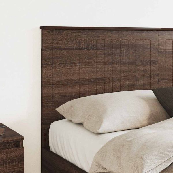 Облегалка за глава с таблото Кафяв дъб 150 cm Инженерно дърво