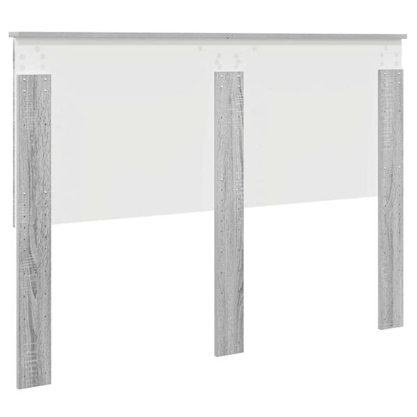 Облегалка за глава с таблото Сив Сонома 140 cm Инженерно дърво