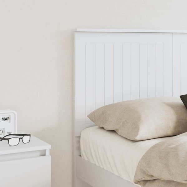 Облегалка за глава с таблото Бяло 135 cm Инженерно дърво