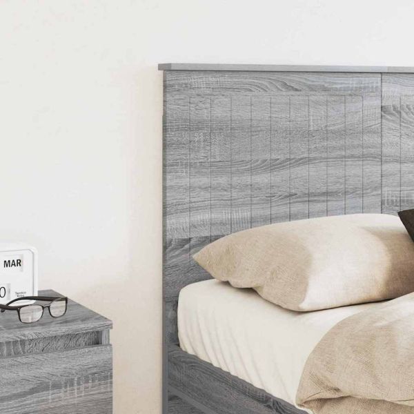 Облегалка за глава с таблото Сив Сонома 120 cm Инженерно дърво