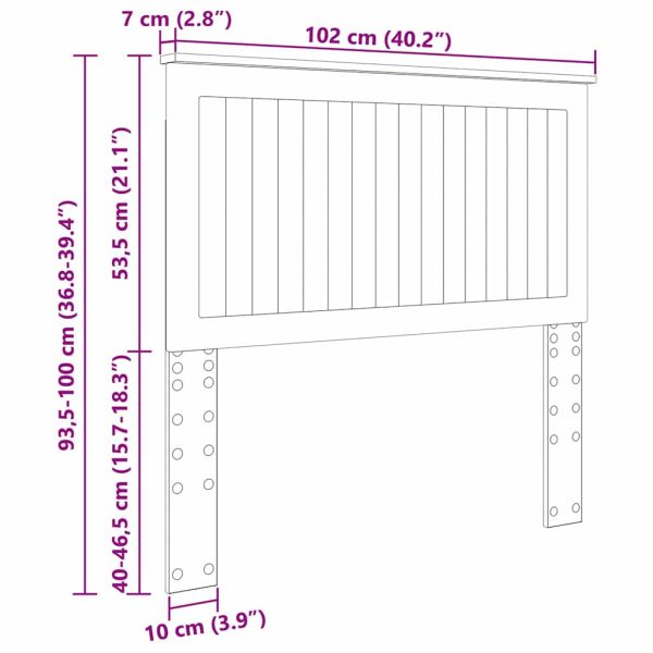 Облегалка за глава с таблото Черния дъб 100 cm Инженерно дърво