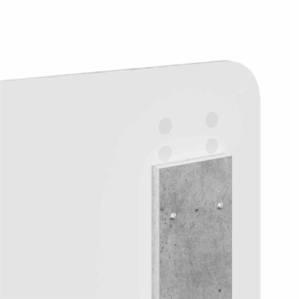 Облегалка за глава Циментено сиво 200 cm Инженерно дърво