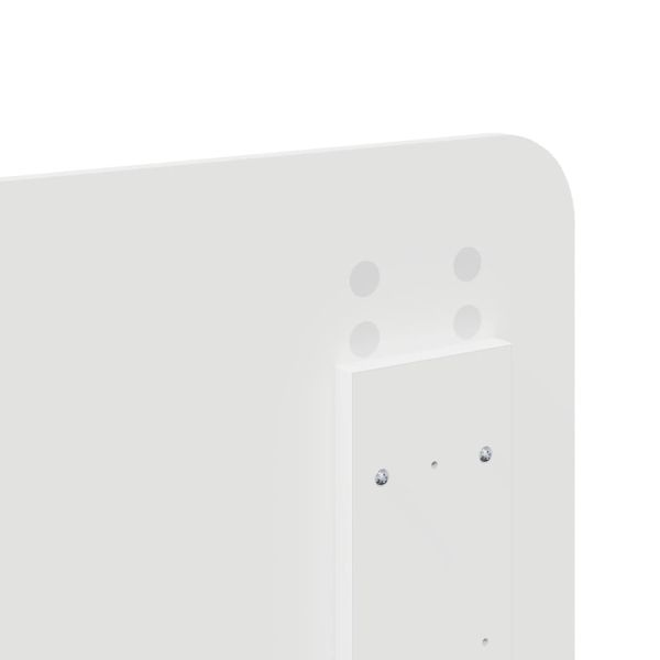 Облегалка за глава с таблото Гланц бяло 200 cm Инженерно дърво