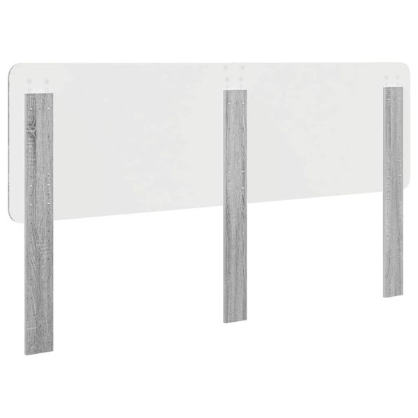 Облегалка за глава с таблото Сив Сонома 200 cm Инженерно дърво