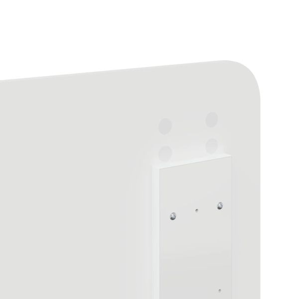 Облегалка за глава с таблото Бяло 180 cm Инженерно дърво