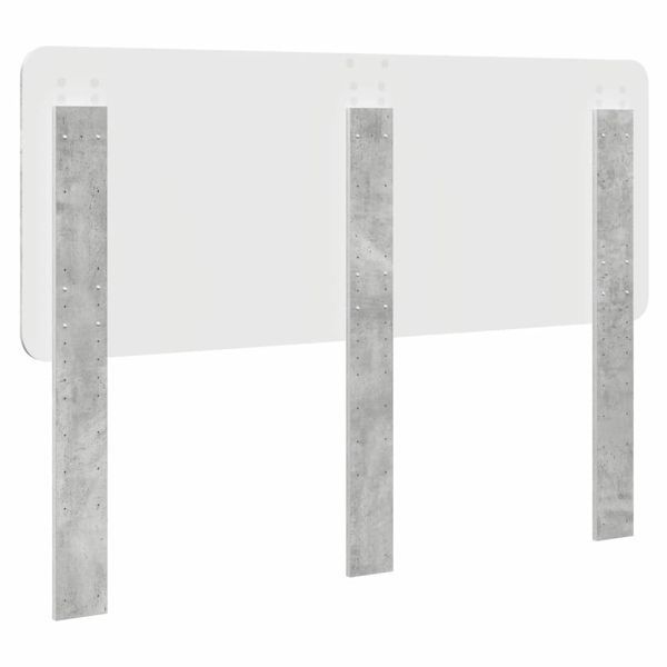 Облегалка за глава Циментено сиво 150 cm Инженерно дърво