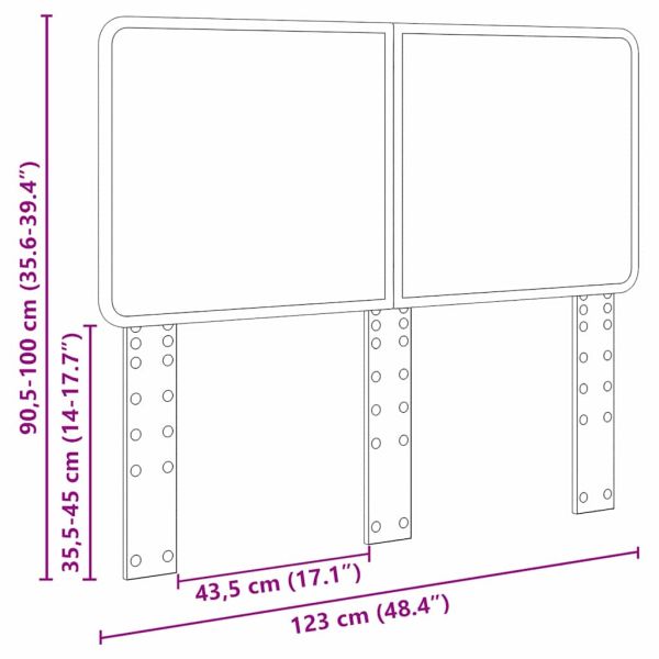 Облегалка за глава с таблото Черния дъб 120 cm Инженерно дърво