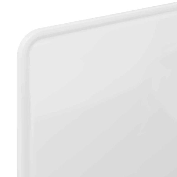 Облегалка за глава с таблото Гланц бяло 100 cm Инженерно дърво