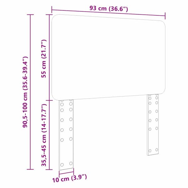 Облегалка за глава Циментено сиво 90 cm Инженерно дърво