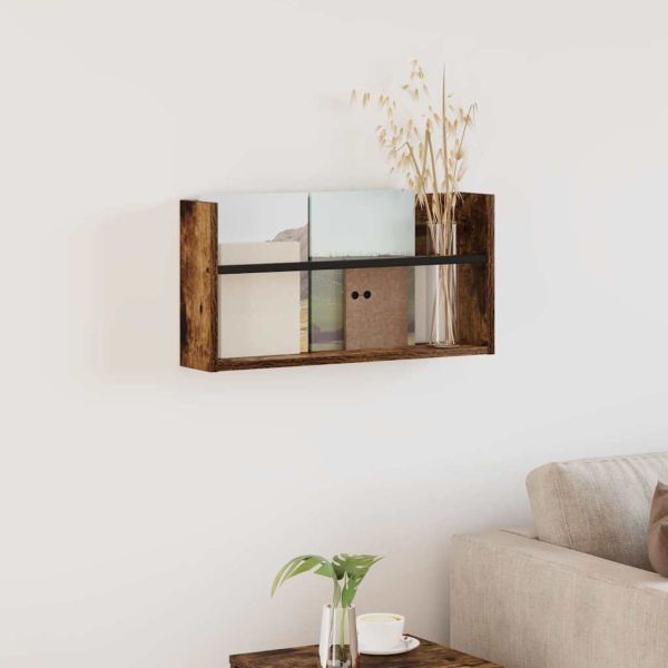 Етажерка за списания Димян дъб 60 x 12 x 30 см Инженерно дърво