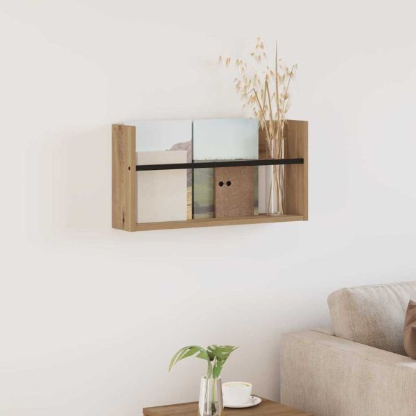 Етажерка за списания с рафт Дъб 60 x 12 x 30 см Инженерно дърво