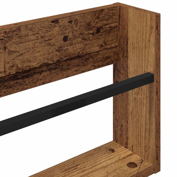 Етажерка за списания с рафт Старо дърво 100 x 12 x 30 см