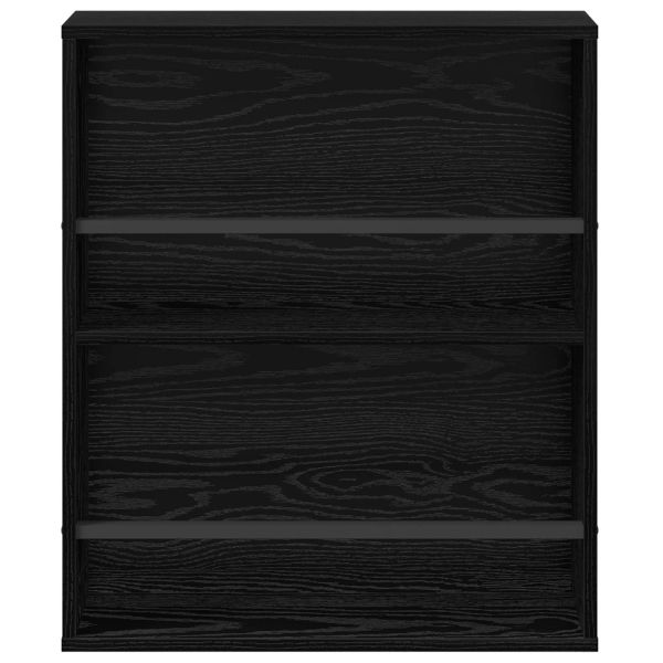 Етажерка за списания с рафт 2 pcs Черния дъб 60 x 12 x 70 см